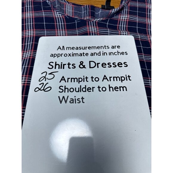 Torrid Blue Pink Plaid Short Sleeve V-Neck Button Back Blouse Shirt Size 2X - Picture 8 of 8